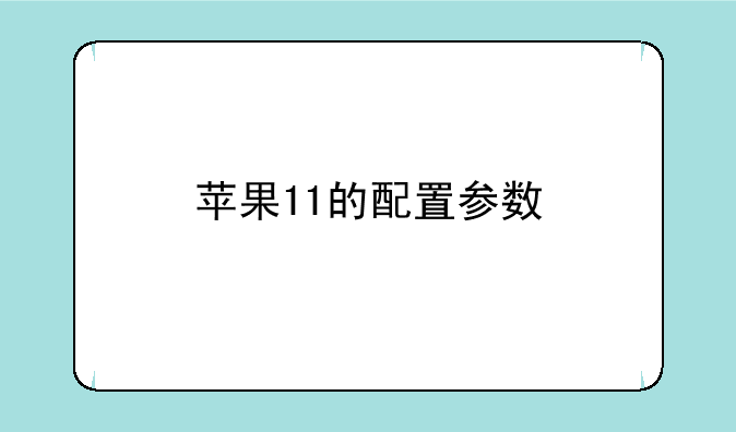 苹果11的配置参数