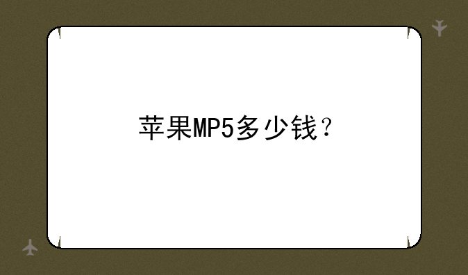 苹果MP5多少钱？