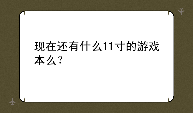 现在还有什么11寸的游戏本么？