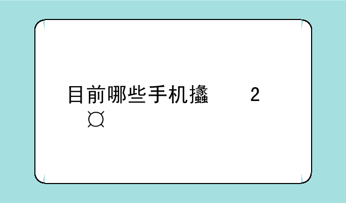 目前哪些手机支持wifi6