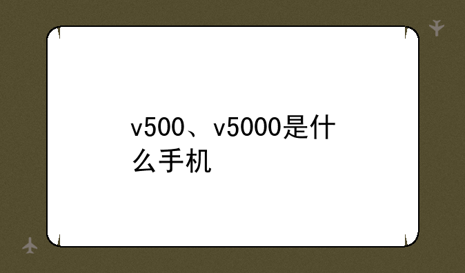 v500、v5000是什么手机