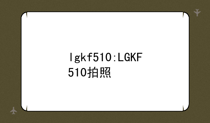 lgkf510:LGKF510拍照